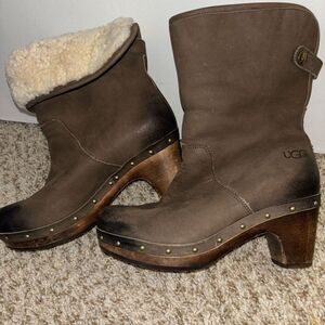 Ugg Lynnea‎ Clog Boot 5/EU36 Shearling Winter Warm Snow Boho Gorp Goblin Minimal